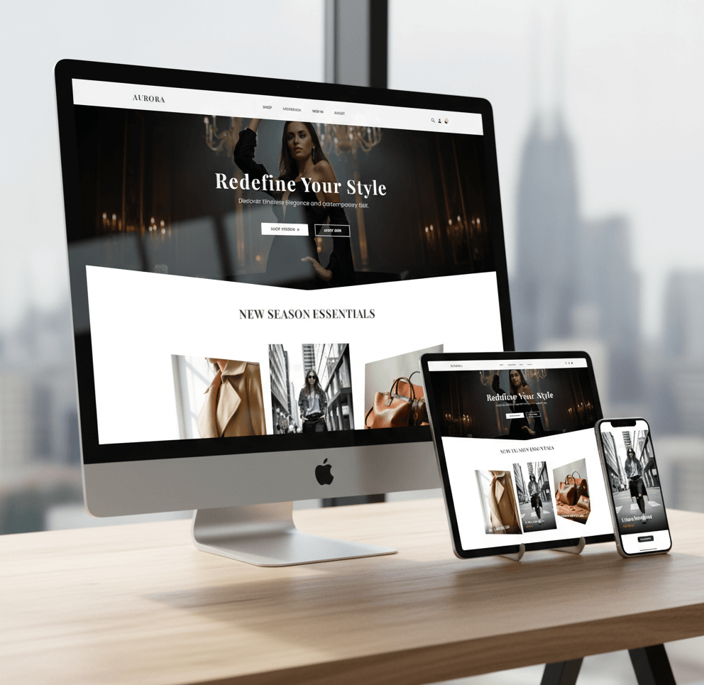 E-commerce website design for a Kaduna fashion brand.