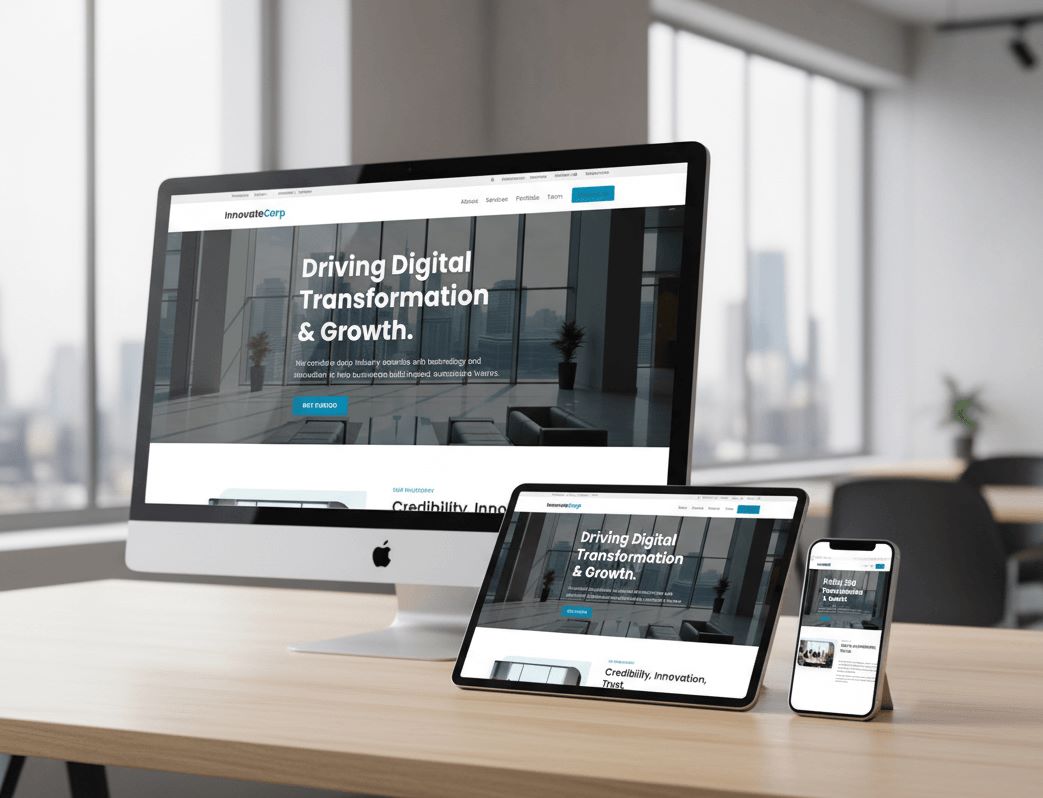 Corporate website design for a financial services company in Kaduna.